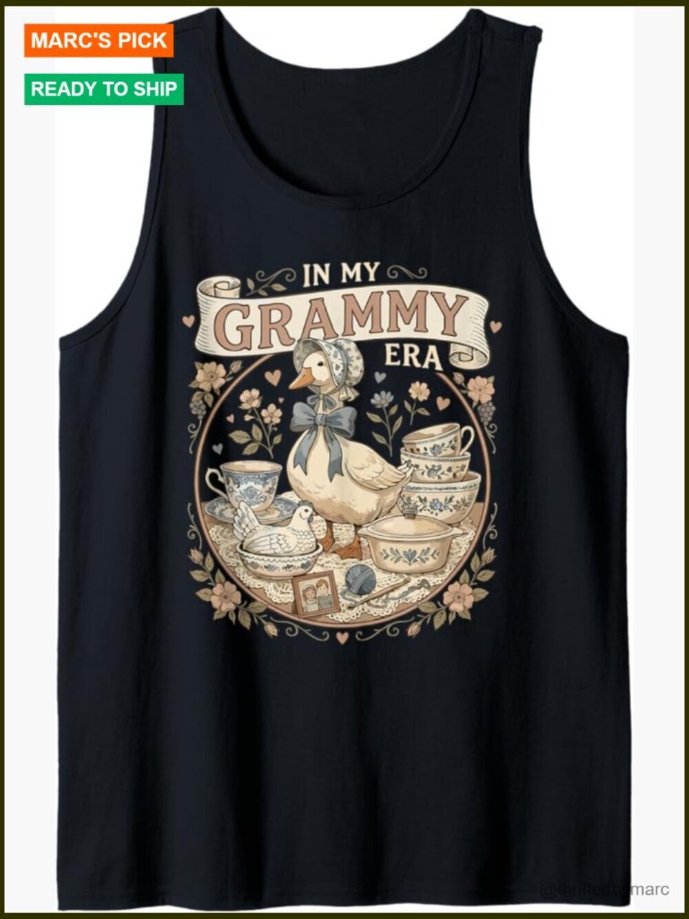 Funny Thrifting Vintage China Antiques Grapic Tank Top